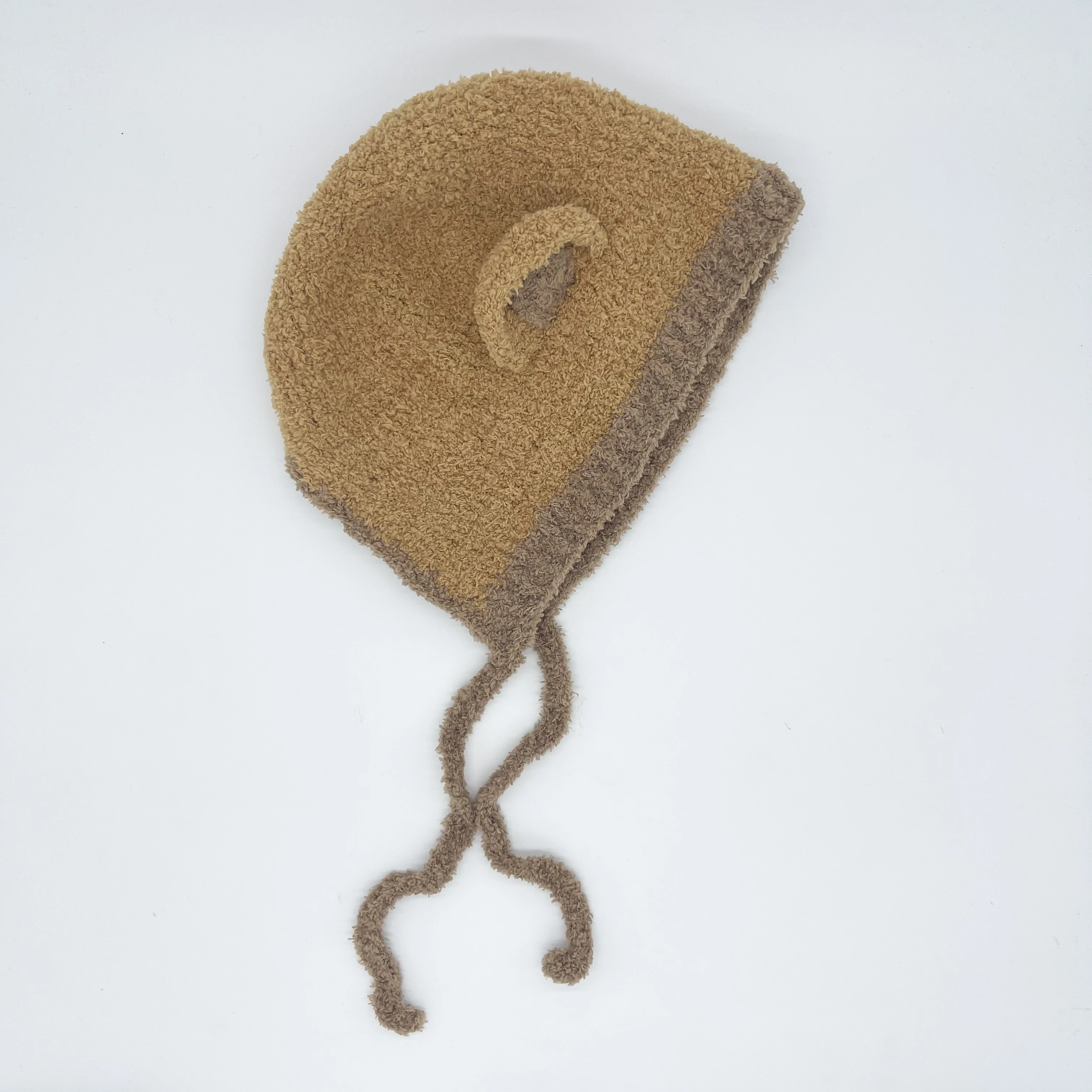 Frog Bear Crochet Plush Winter Warm Handmade Knitted Hats Cold-proof Outdoor Ear Protection Hats