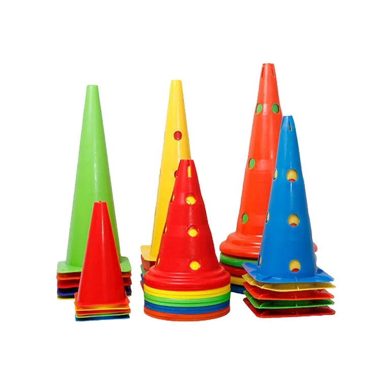 high hole obstacle bucket ice cream cone football training hurdles roadblock training cone obstacles
