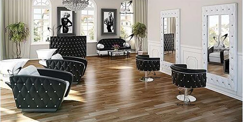 Hair Salon Furniture Set Salon Stations Hairdressing Chairs Backwash Unit Diamond Shampoo Chairs