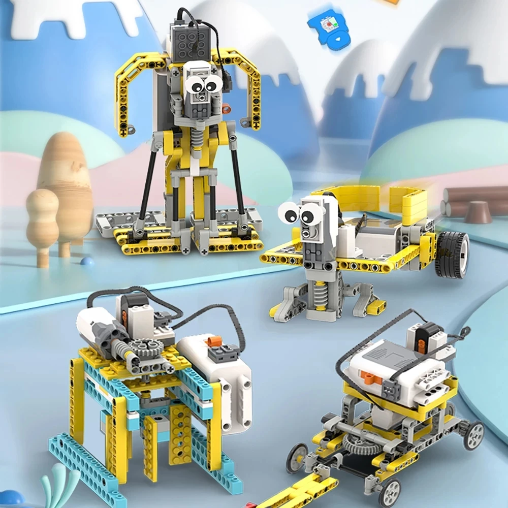 702PCS 50-in-1 STEAM Programmable APP Control Robot Brick DIY Assembly Stem Robots Building Block Educational Toys