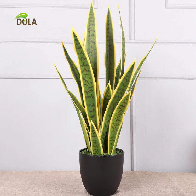 DOLA Plastic Artificial Bonsai Snake Plant Sansevieria Agave Artificial Ornamental Plant Artificial Snake Plant