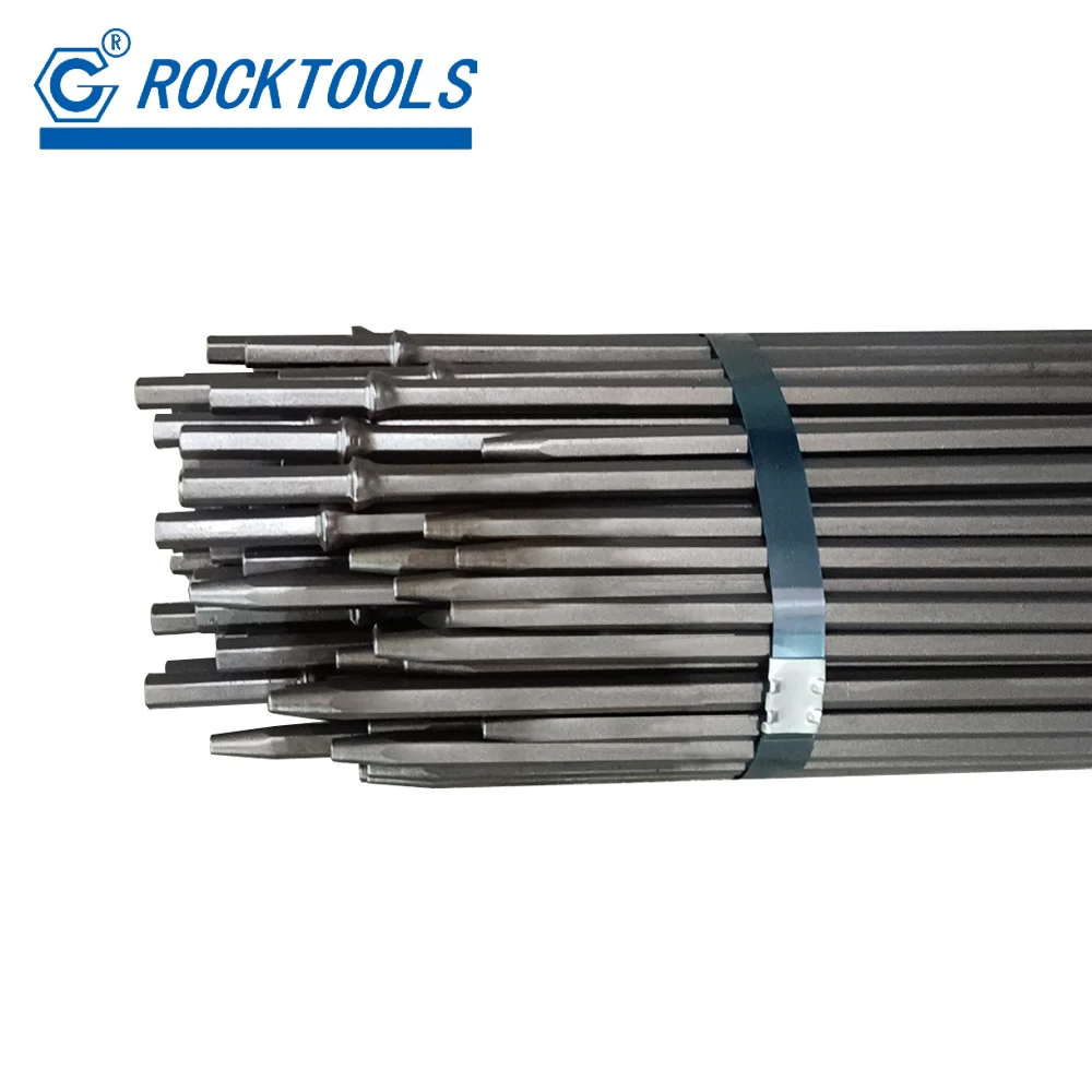 China Manufacturer H22 11 Degree Taper Drill Rock Rod for Quarrying Mining Tunneling