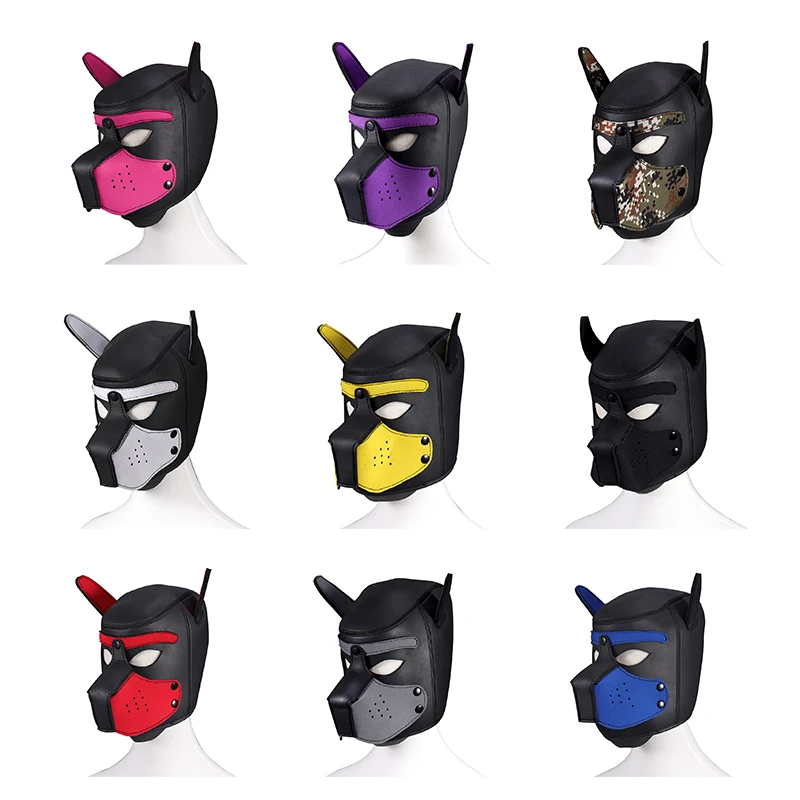 Высокое качество 9 видов цветов доступны полная голова кожаный капюшон игрушки сексуальный