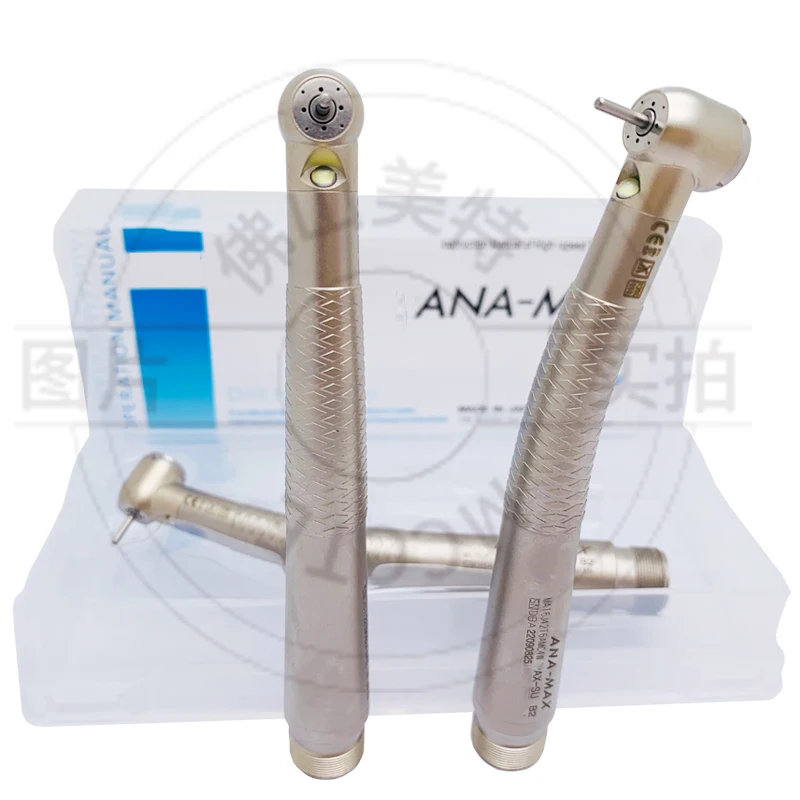 Meite medical dental MAX plus ceramic bearing push botton titanium 4 water spray 4  antisuction high speed handpiece air turbine