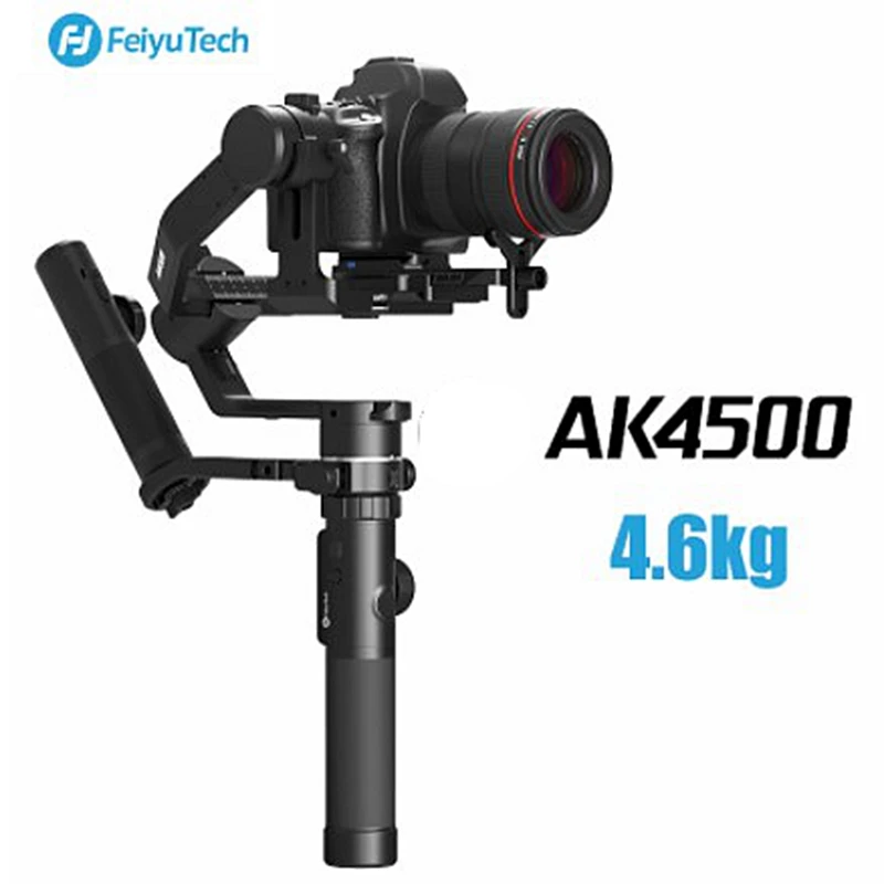 Фон для фотосъемки FeiyuTech AK4500 4 6 кг грузоподъемность 3-осевой портативный монопод с шарнирным замком DSLR Стабилизатор камеры пультом дистанционного управления непрерывного изменения фокусировки