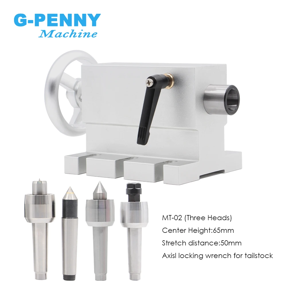  New Design Movable Tailstock With 4 Heads work with Rotary / A 4th Axis for CNC Engraving
