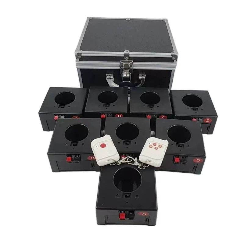 Wedding Stage 8-set Cold Spark Firework Machine Remote Control Indoor Fireworks Fountain with a Flight Case