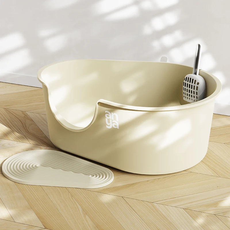 New Arrivals 2023 Hot Sale Pet Products Cat Clean Up Products with Large Space Cat Toilet Box Cat Litter Box With Litter Scoop