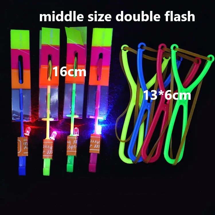 Светящиеся в темноте летающие стрелы, детские игрушки, товары для дня рождения, рождественские подарки, светящиеся светодиодные фонари, Рогатка