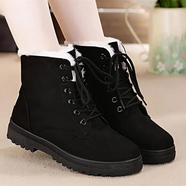 Women Boots 2021 Fashion Snow Boots Women Shoes Warm Fur Ankle Boots For Women Winter Shoes