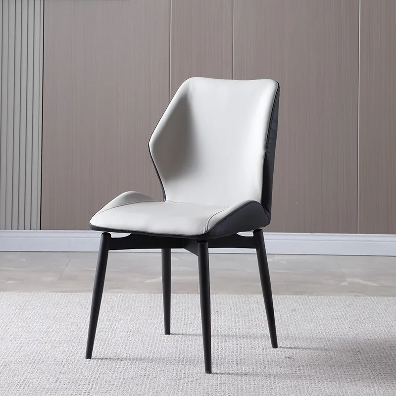 Modern Hotel Luxury Dinning Room Chair Metal Stainless Steel Leather Restaurant Dining Chair