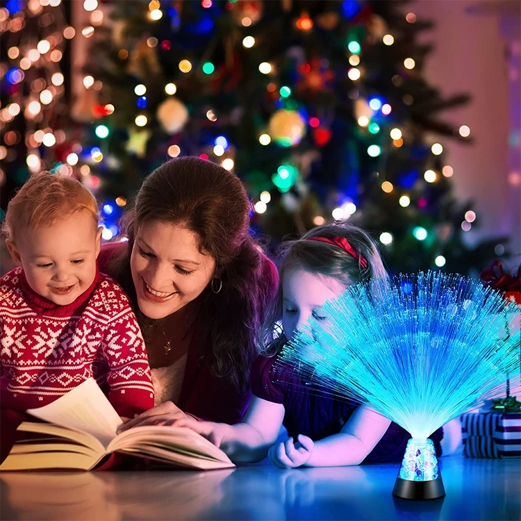 UK Multi-color Relieves Stress Changing Fiber Optic Lamp Sensory Lights Fiber for Children Autism Christmas Gift