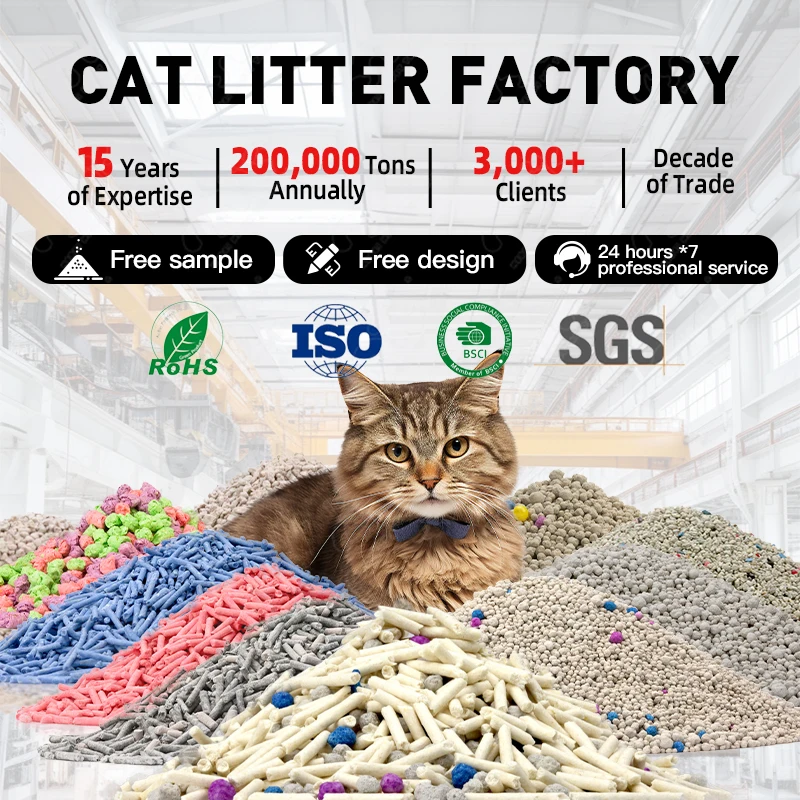 Wholesale Cat Litter Factory Eco-Friendly Dust-Free Deodorization Premium Silica Gel Cat Litter