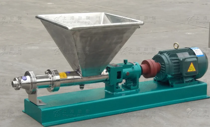 single screw pump for Chocolate fruit jam high pressure screw pumps Food Grade Stainless Steel Pumps with Hopper factory price