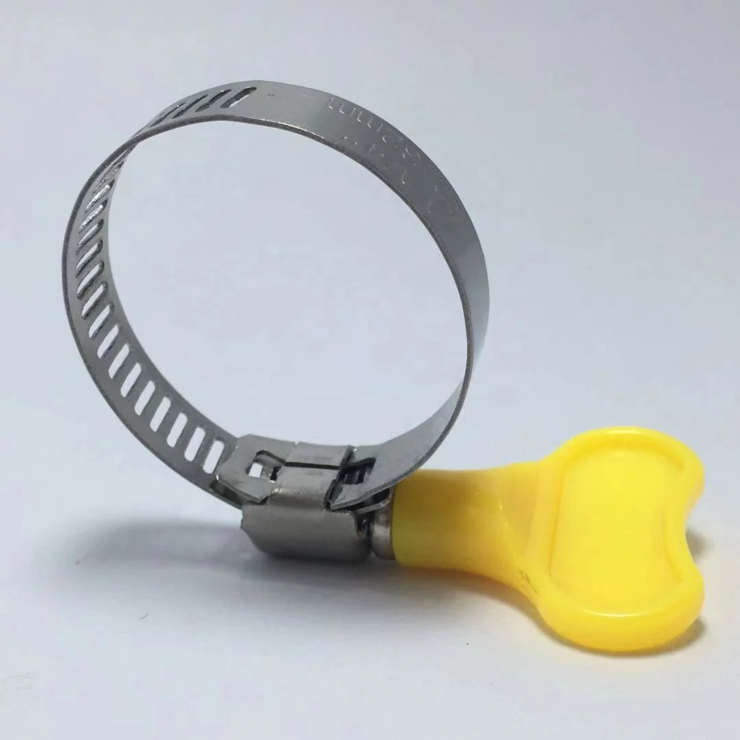 American type stainless steel adjustable matel hose clamp with handle