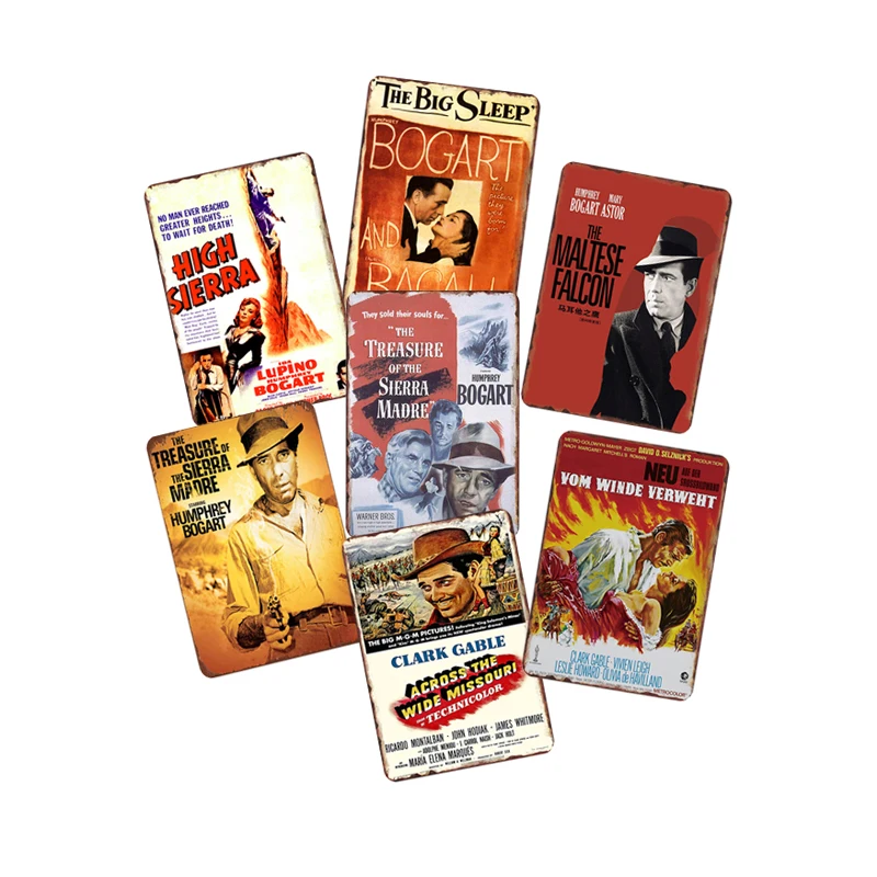 Vintage Movie Posters Retro Classic Movie Posters 80s 90s Film Art Prints for Theater Dorm Room Man Cave Decor 8*12 Inches