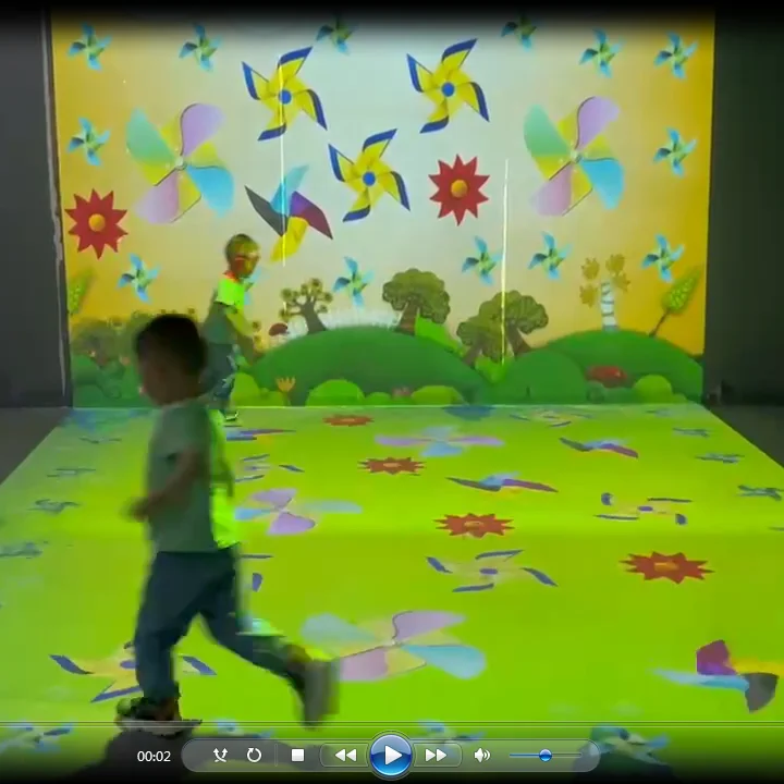 Customized Funny AR Projector Interactive Games Table Floor Wall Interactive Football Fruit Game