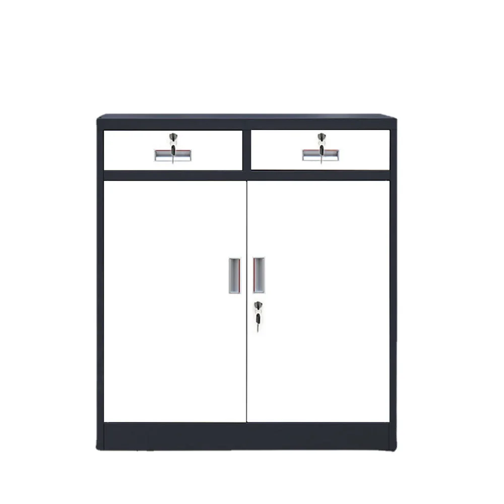 New Design Metal Office Low Cabinet Balcony Storage Tool Cabinet With Drawer With Lock File Tin Data Cabinet Office Furniture