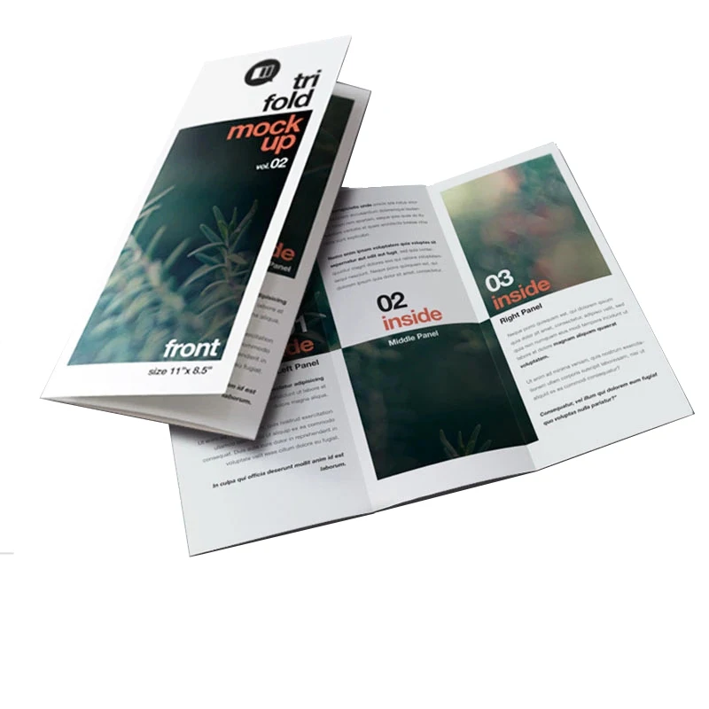 Wholesale Custom Factory Price A3 A4 A5 Size Advertising Promotional Color Folded Flyer Booklet Brochure Leaflet Printing