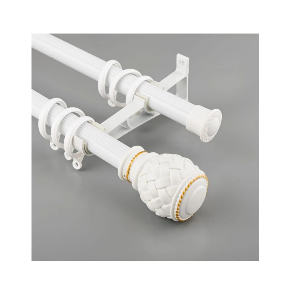 Industrial Curtain Rods Single Pole Turkey Style Wall Mount Aluminium Alloy Curtain Accessories Rods For Home Decoration