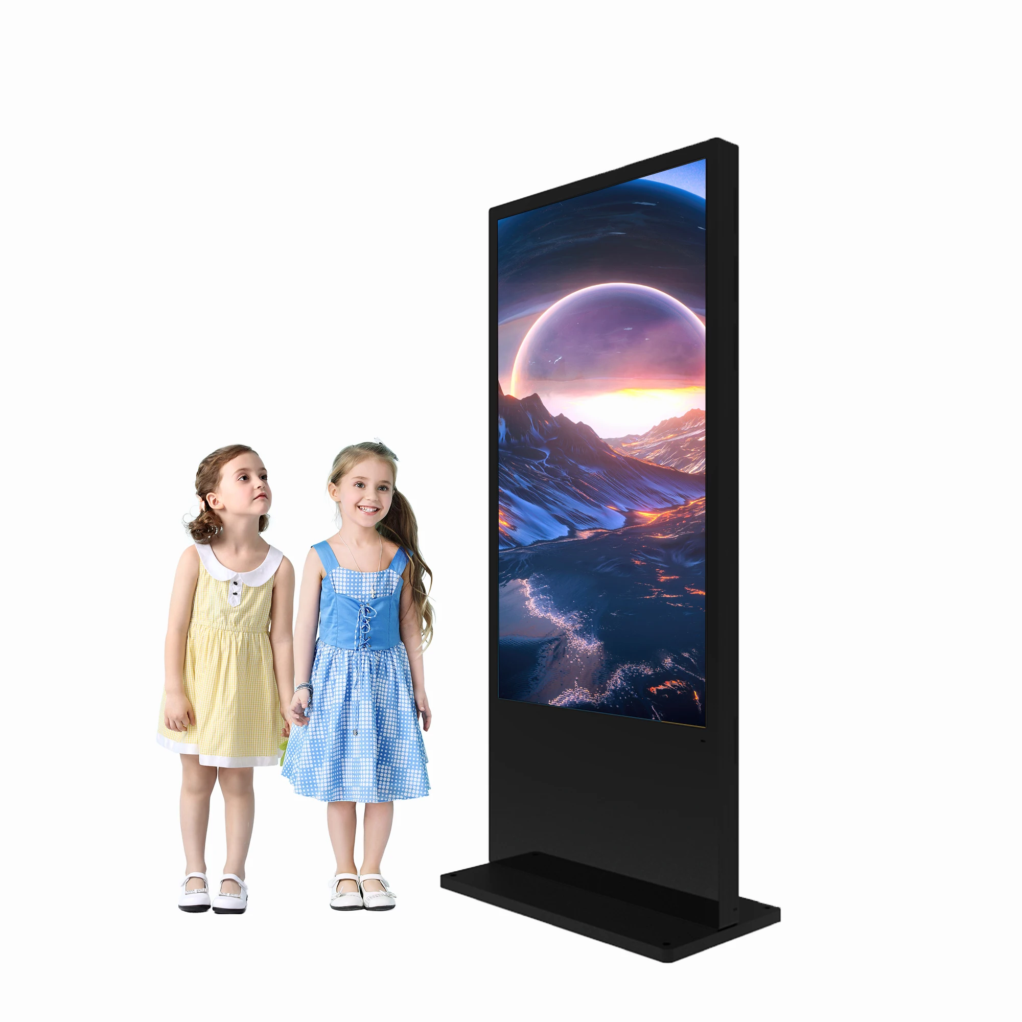 Remote Control Advertising Outdoor Kiosk WiFi Connection TV Screen Bus Kiosk Outdoor Totem with Cooling System LCD Display