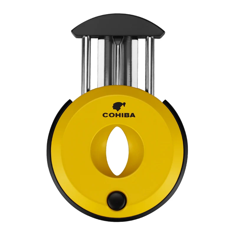 Cigar Cutter Luxury Table Top  Cigar Cutter V-shape Yellow Cigar Cutter