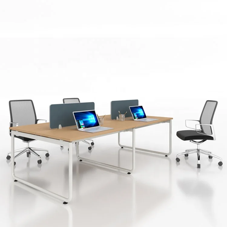BERSON factory direct supply office desk computer reading tables cheap metal table frame face-of-face 4 seats frame