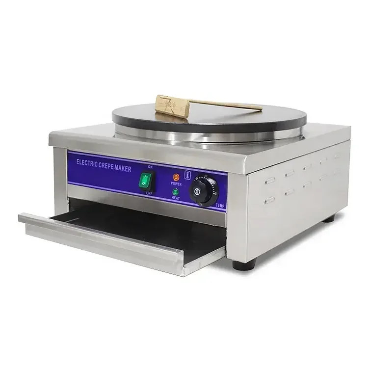 Hot Selling Restaurant Non Stick Professional Kitchenware Flat Plate Crepe Griddle Automatic Pancake Making Machine