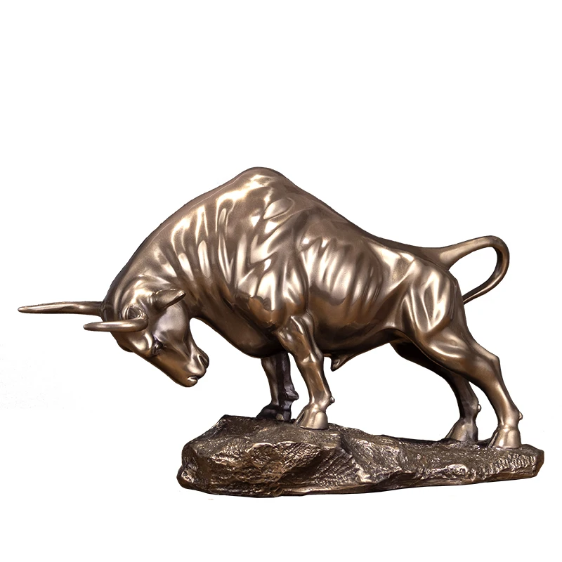 Resin Cattle  OX Modern Sculptures Animal Statues Sculpture Figurine Anime Home Decoration Office Ornaments Gifts