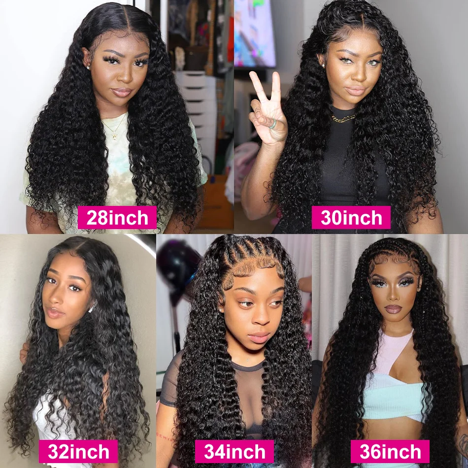 Pre Pluck Brazilian Virgin Cuticle Aligned double drawn Deep wave 360 frontal Lace front human hair wigs