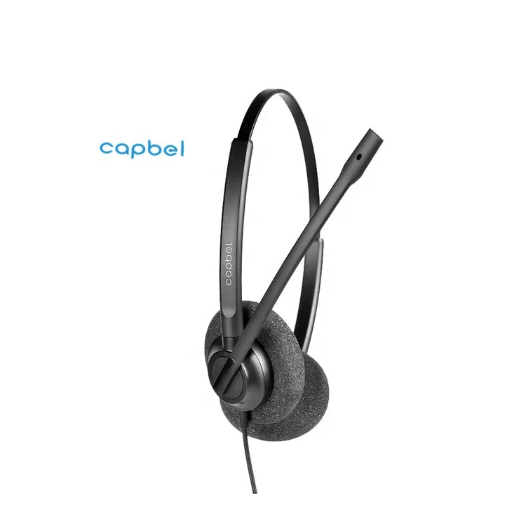 Wired Business Headset Over Ear And Boom Telephone Headset with Soft Earpads for Longtime Usage