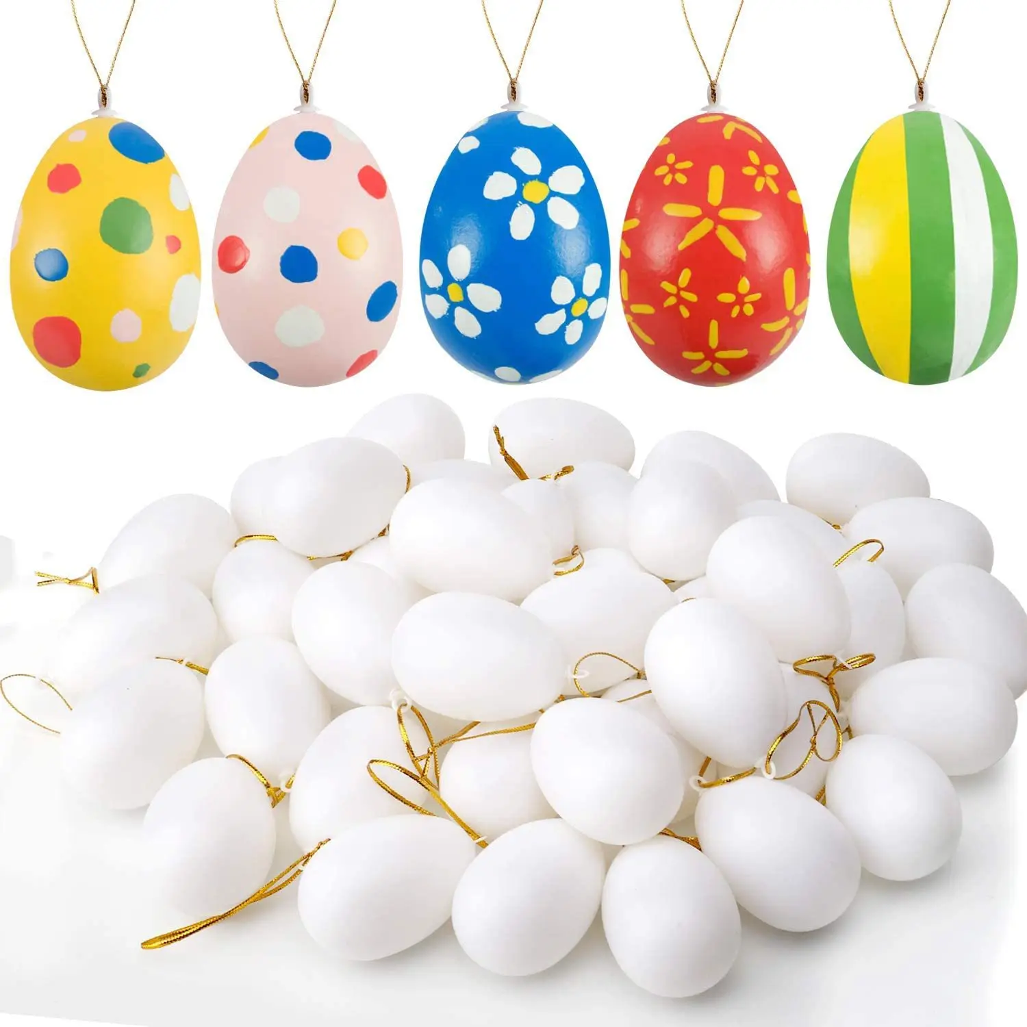 6/8/10/12/15/20cm White plastic easter eggs DIY plain easter eggs for kids