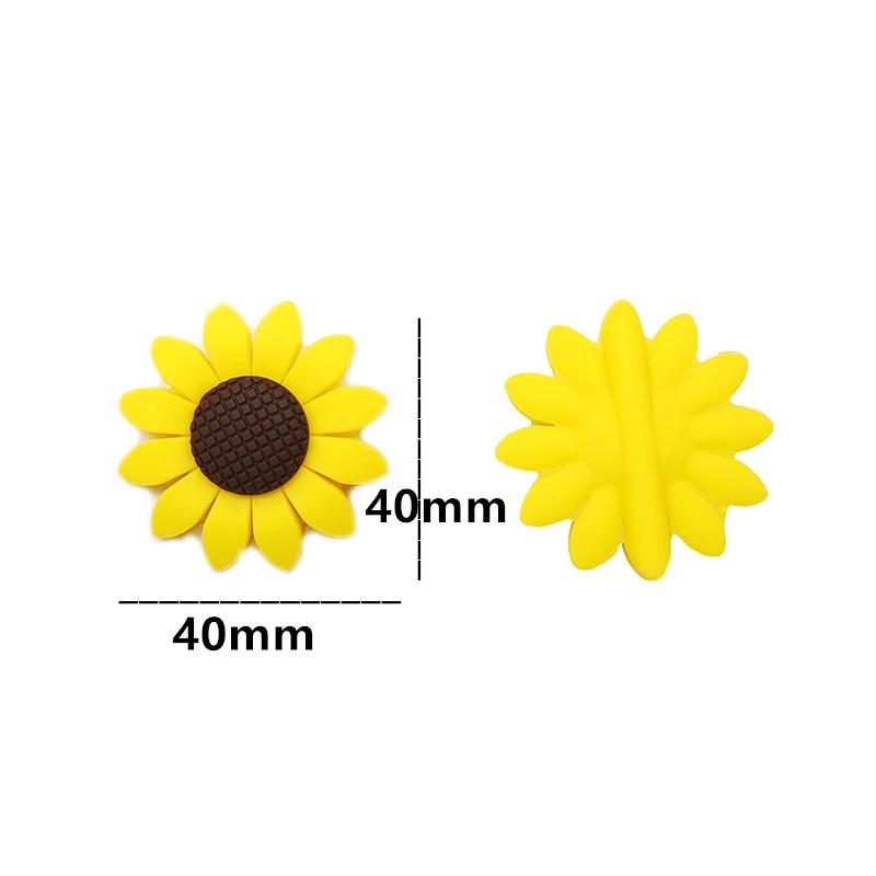 Wholesale dummy pacifier Sun Flower Silicone baby Pendant Teether