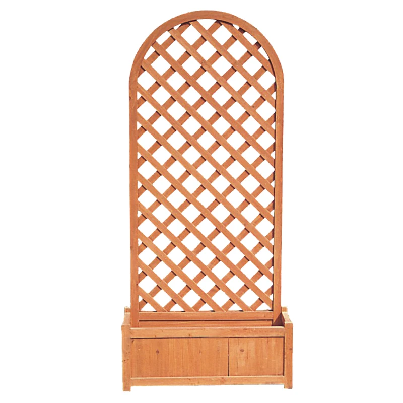 Garden planter box with trellis