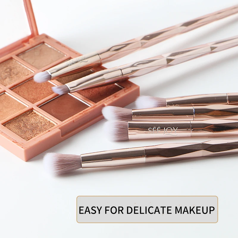 12PCS Private Logo Customized Quality Champagne Gold handle soft synthetic hair beauty wholesale Makeup Brush with free PU bag