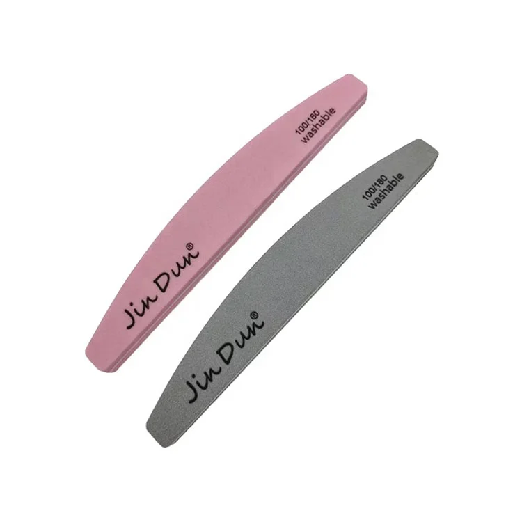 pink Nail File 100/180 Washable Good Quality Meniscus Style nail sponge