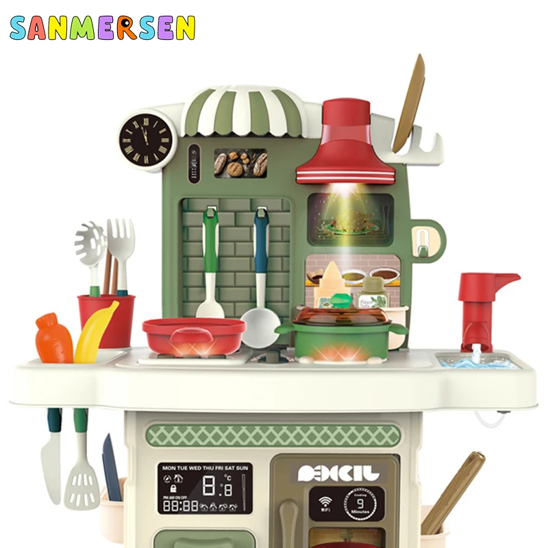 Большой размер инструменты для приготовления пищи Abs пластик Материал Музыка звук свет кухня и английский детские стишки набор для детей девочек