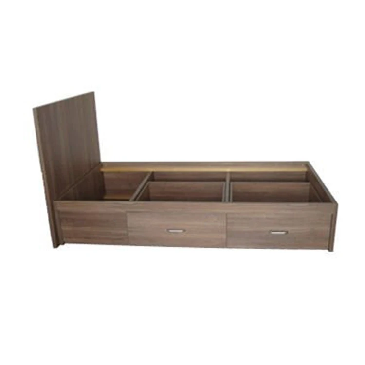 MDF board material King size bed with storage drawers