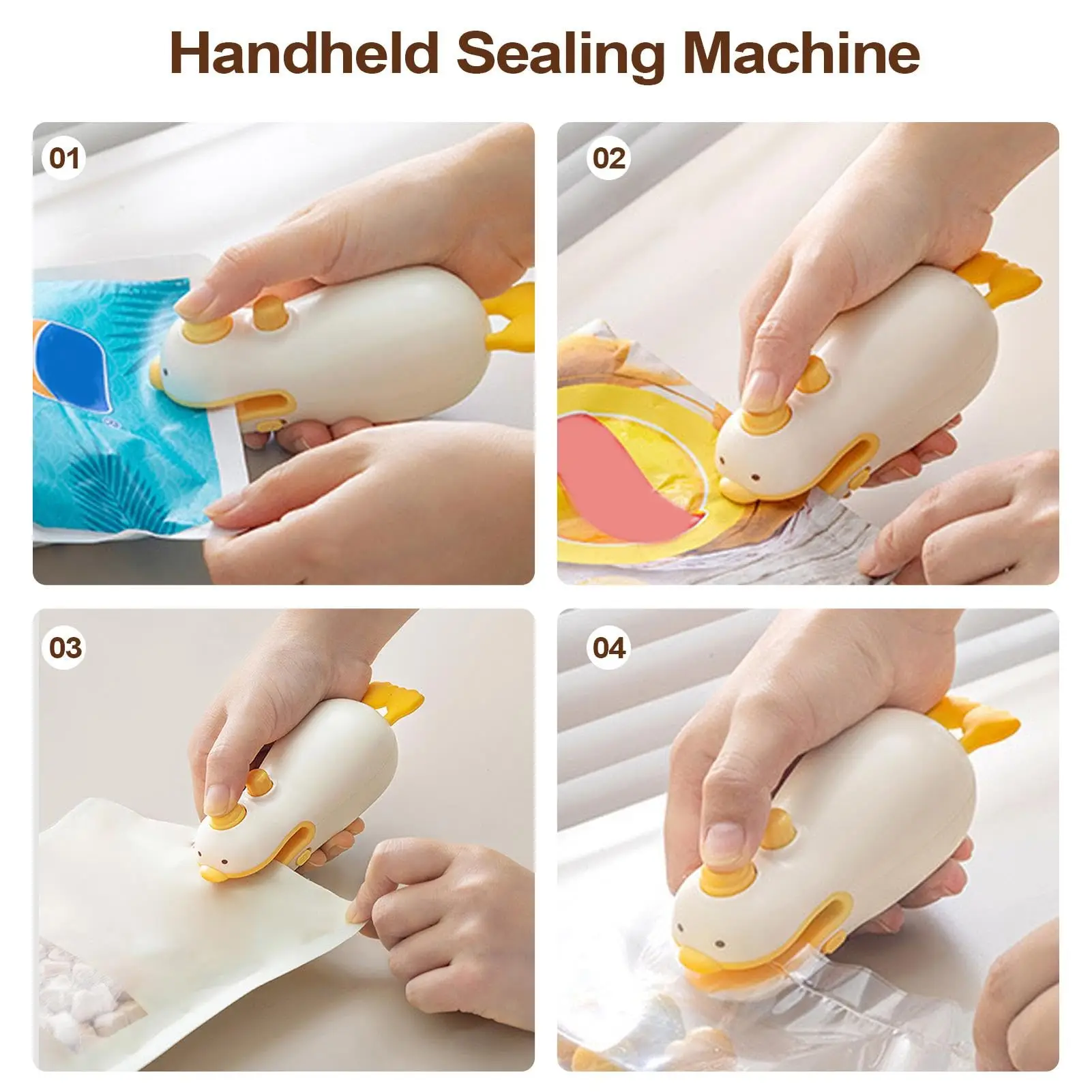 Wallepac Mini Sealer 2 In 1 Heat Sealer Portable Sealing Machine For Plastic Bag Storage Snacks Included Batteries And Cutter