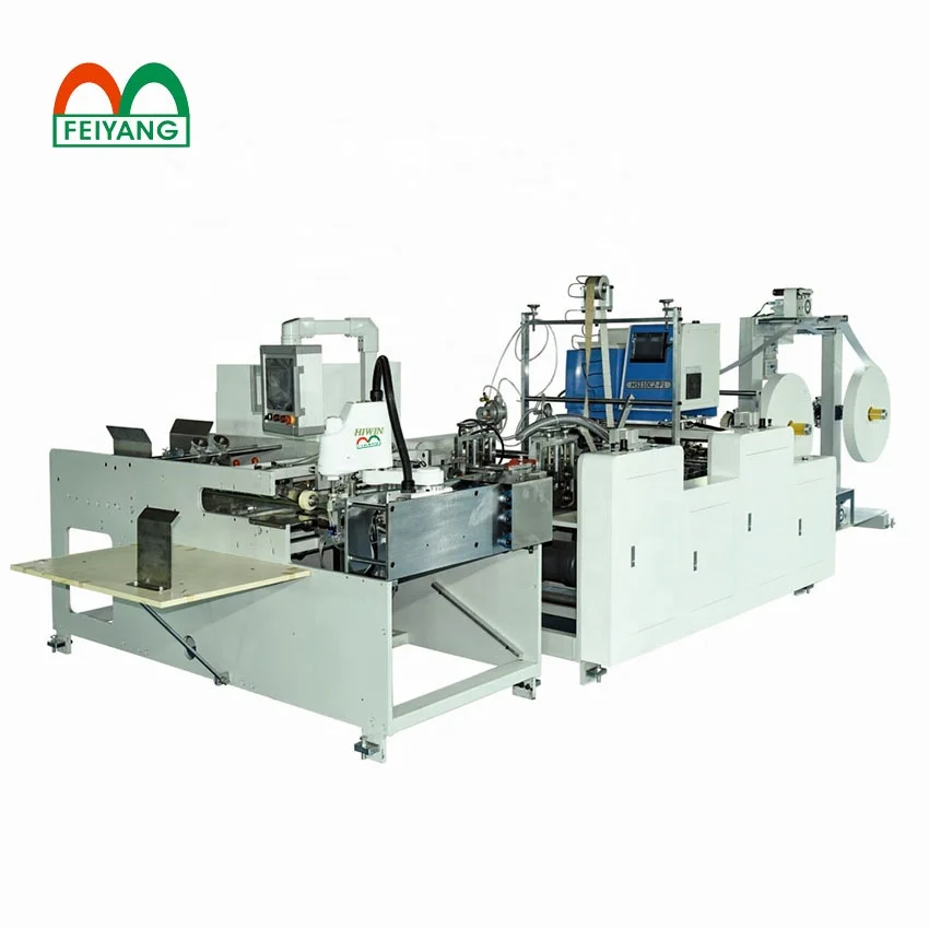 CNC fine processing automatic paper bag twisting handle making and pasting machine