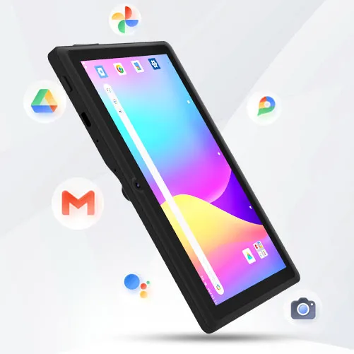 Pritom 2023 Adult Tablet PC K7 PRO 7 Inch 1024*600 HD A100 CPU 32GB Android 11 Extra Case Tablet PC