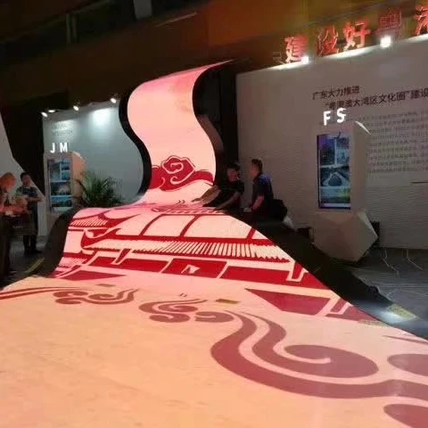 P2.5  Flexible indoor SMD Full Color LED Wall Display Screen cylinder-shape, S-shape, wave-shape Pantalla led Flexible