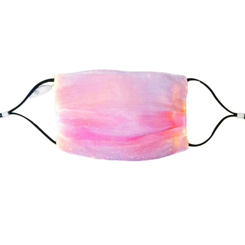 Fashion luminous LED rave mask fiber optic face cover lighting up mask for night club bar