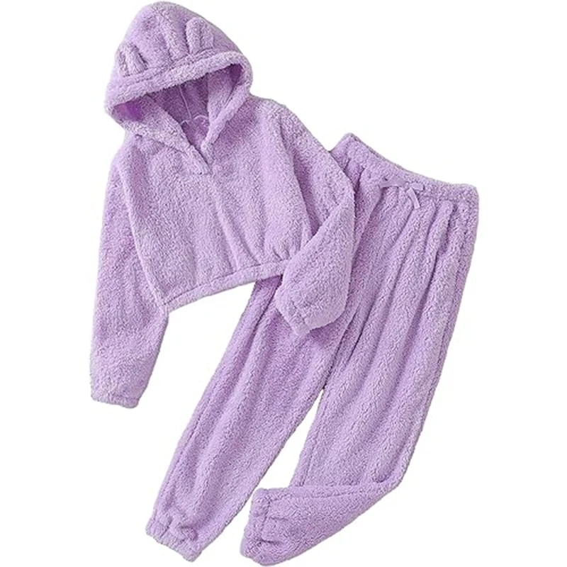 Best New Product of 2024 cute animal long sleeve velvet girls clothing sets girl outfit set 2pcs
