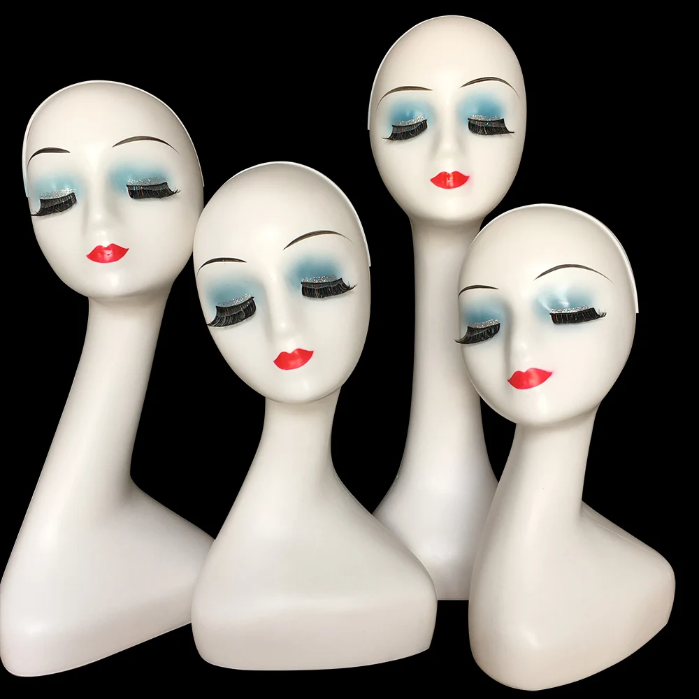 Flash Sale Women Maniquines Displaying Women Head European And American Popular Style PP Half Body Female Mannequin Head