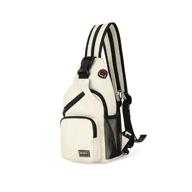  Outdoor Travel Water Resistant Small Crossbody Sling Backpack Women Fashion Chest Bag with Headphone