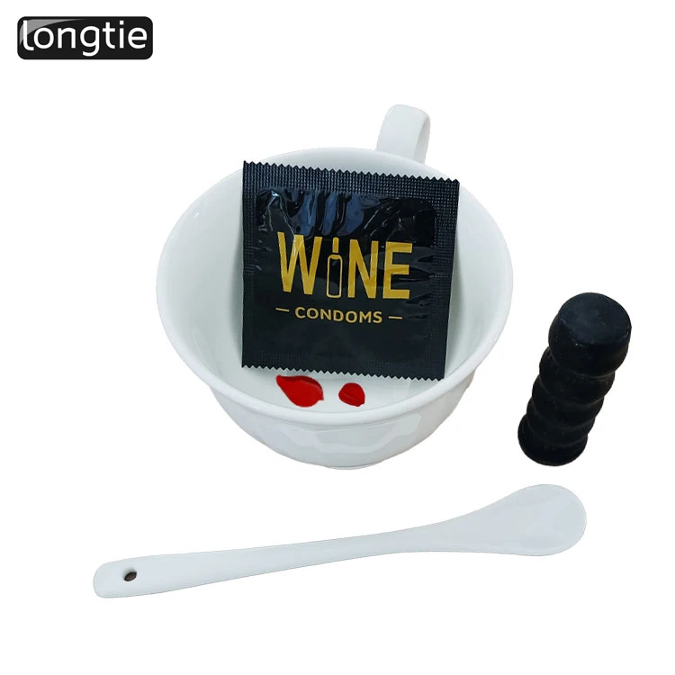 Customized color wine condom red black condom protector condom