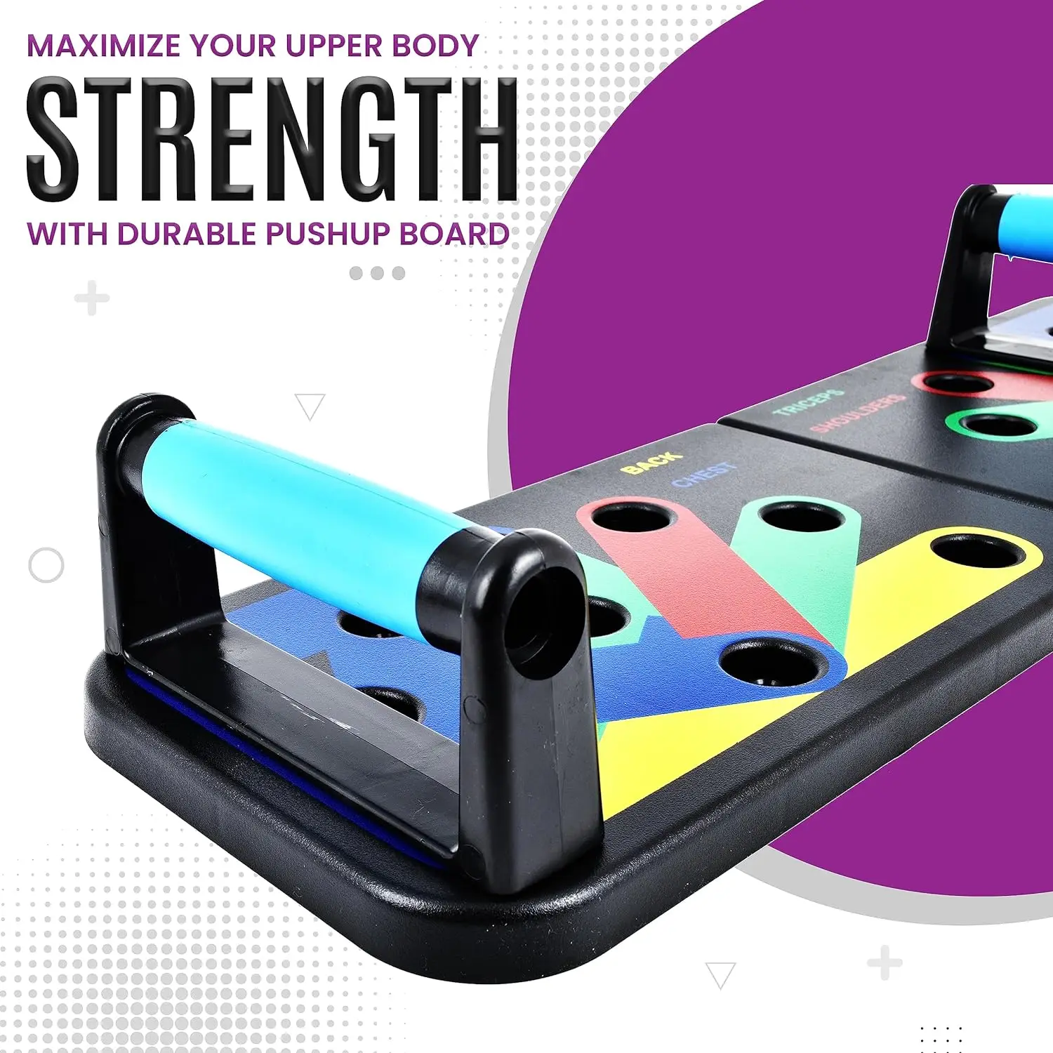 RS 12 in 1 Fitness Floor Chest Muscle Body Fitness Push up Bar Foldable Push Up Board Folding Training Board Push Up Board