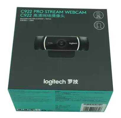 Веб-камера Logitech HD C922 1080P full 720P со встроенным микрофоном, запись видеозвонков, переключатель фона (включая t
