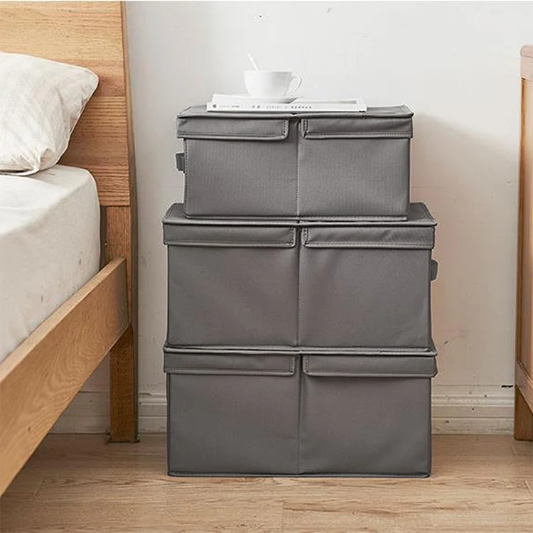 Home Foldable Non Woven Fabric Cute Organizer Small Toy Storage Box With Lids